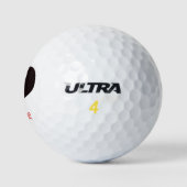 Balles De Golf Soyez à moi Valentine Red Stripe Heart (Logo)