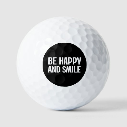 Balles De Golf Soyez Heureux Et Souriez (Recto)