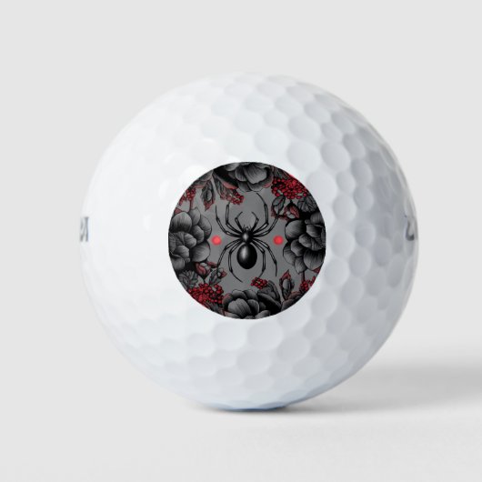Balles De Golf Spider Floral design style gothique (Devant)