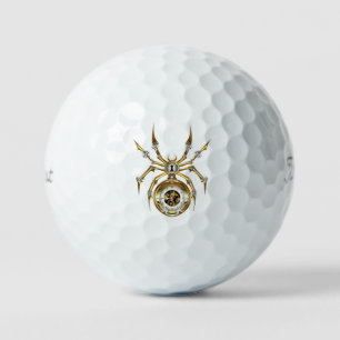 Balles De Golf Spider Steampunk sur Arrière - plan pourpre