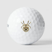 Balles De Golf Spider Steampunk sur Arrière - plan pourpre (Recto)
