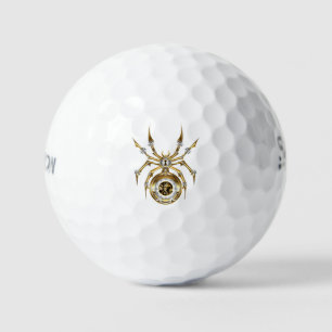 Balles De Golf Spider Steampunk sur Arrière - plan pourpre
