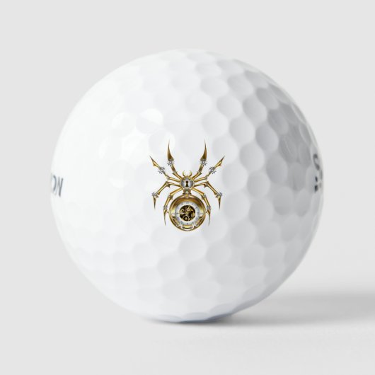 Balles De Golf Spider Steampunk sur Arrière - plan pourpre (Recto)