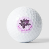 Balles De Golf Spirituelle Partiellement Violet Lotus Fleur Nam M (Recto)