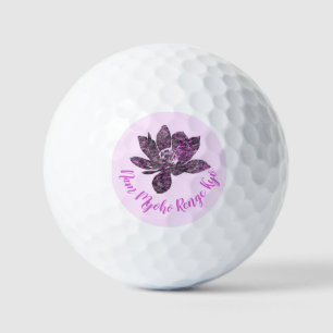 Balles De Golf Spirituelle Partiellement Violet Lotus Fleur Nam M