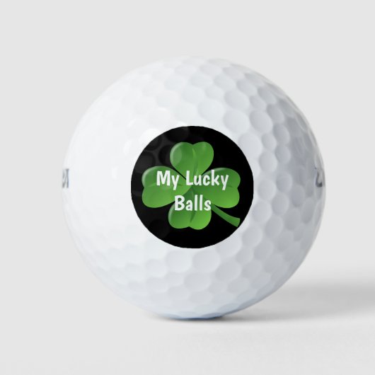 Balles De Golf St patrick Green Shamrock Funny Golf Balls (Devant)