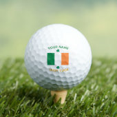 Balles De Golf St Patrick's Day Ireland Flag Custom Name Shamrock (T-shirt Insitu)