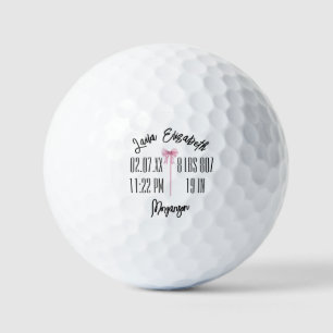 Balles De Golf Statistiques de bébé Annonce de naissance Cadeau p