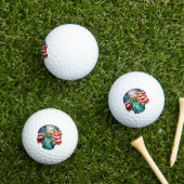 Balles De Golf Statue de la Liberté avec drapeaux et croix (Herbe in situ)