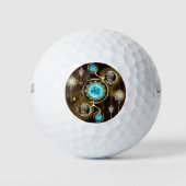 Balles De Golf Steampunk Rusty Background (Devant)