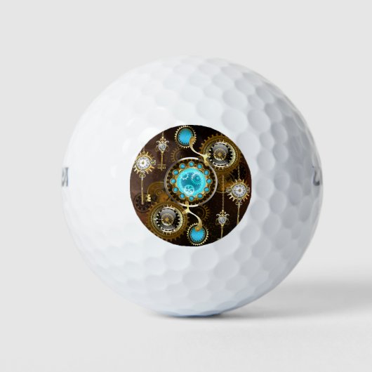 Balles De Golf Steampunk Rusty Background (Devant)
