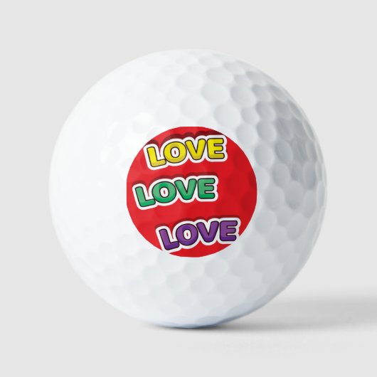 Balles De Golf Sticker d'amour (Recto)