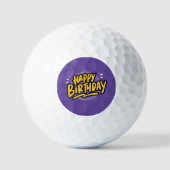 Balles De Golf Sticker d'anniversaire (Recto)