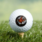 BALLES DE GOLF STRIPES ORANGE ET NOIR (T-shirt Insitu)