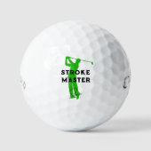 Balles De Golf Stroke Master Golf Meme, #fathersdaycadeau Custom (Recto)