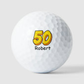 Balles De Golf Style de bande dessinée 50e anniversaire Golfer Gi (Recto)