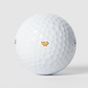 Balles De Golf Style Décoratif, Orange Mouillé, Rouge Cornell