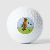 Balles De Golf *Stylish Cat Playing Golf Personalized (Recto)