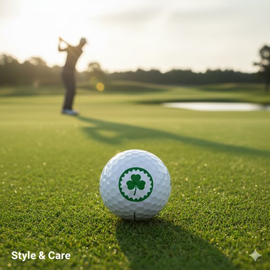 Balles De Golf Stylish Three Leaf Clover Design Premium