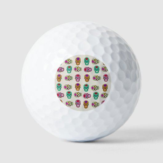 Balles de golf Sugar Skulls (Recto)