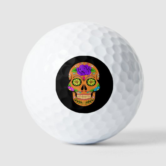 Balles de golf Sugar Skulls (Recto)