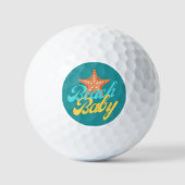 Balles De Golf Summery Beach Baby Word Art (Recto)