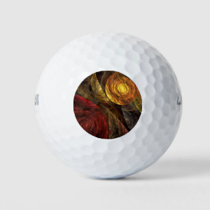 Balles De Golf Sun Flower Floral Moderne Art Motif Abstrait