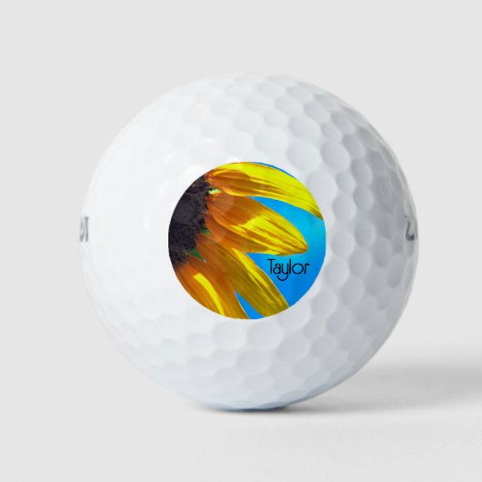 Balles De Golf Sunflower Blue Sky Boules de golf personnalisées (Devant)