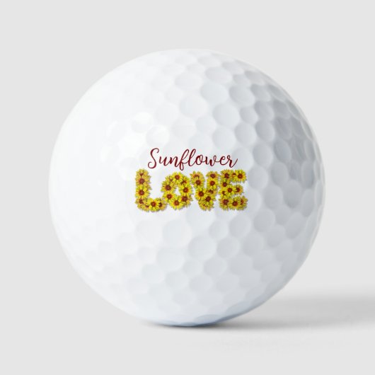 Balles De Golf Sunflower Love Golf Ball (Recto)