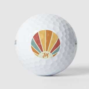 Balles De Golf Super grunge style rétro design soleil