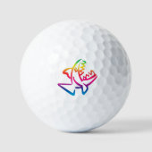 Balles De Golf superbe requin arc-en-ciel (Recto)