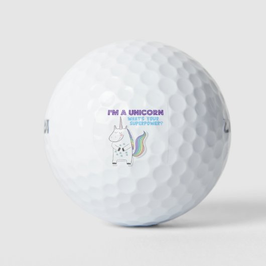 Balles De Golf Superpuissance de l'Unicorne (Devant)