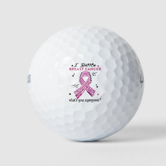 Balles De Golf Support Breast Cancer Warrior Gifts (Devant)
