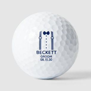 Balles De Golf Suspentes de marié avec nœud papillon