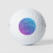 Balles De Golf Symbole Aquarius Zodiac Star Horoscope Constellati (Devant)
