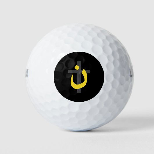 Balles De Golf Symbole chrétien Nazaréen Solidarité et Croix (Devant)