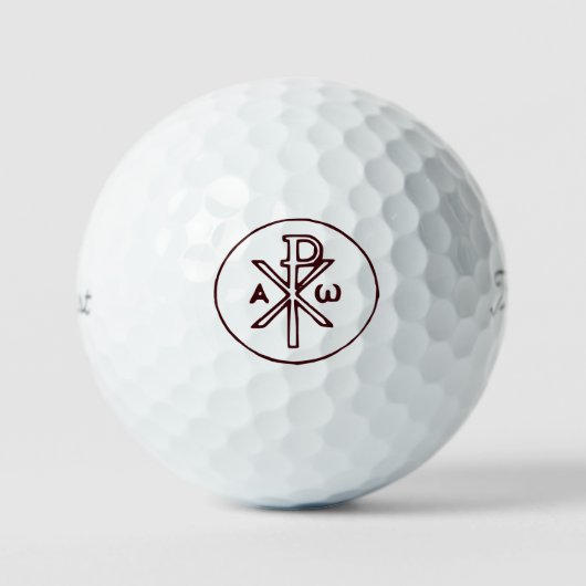 Balles De Golf Symbole Christogram Chi-Rho (Recto)