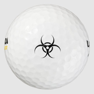 Balles De Golf Symbole d'avertissement de danger biologique