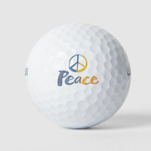 Balles De Golf Symbole de la PAIX Stand With Ukraine - Bals de go