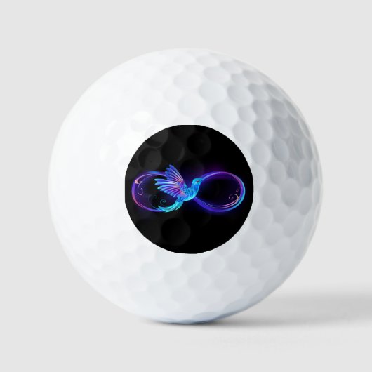 Balles De Golf Symbole de Neon Infinity par Glowing Hummingbird (Recto)