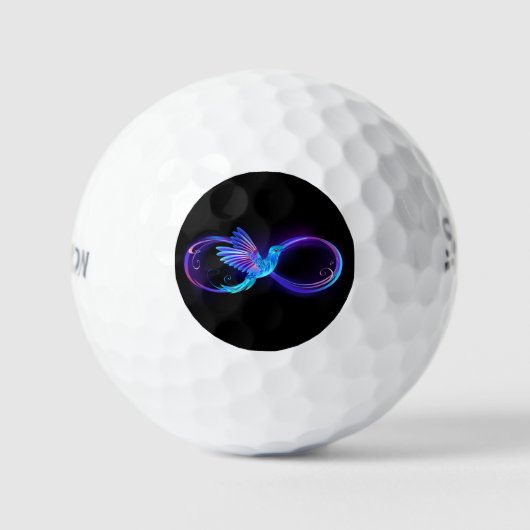Balles De Golf Symbole de Neon Infinity par Glowing Hummingbird (Recto)