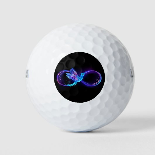 Balles De Golf Symbole de Neon Infinity par Glowing Hummingbird (Devant)