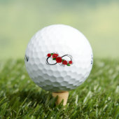 Balles De Golf Symbole d'infini avec les roses rouges (T-shirt Insitu)