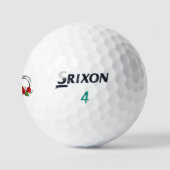 Balles De Golf Symbole d'infini avec les roses rouges (Logo)