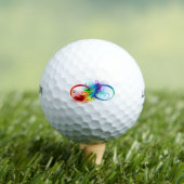 Balles De Golf Symbole d'infini avec plume arc-en-ciel (T-shirt Insitu)