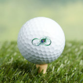 Balles De Golf Symbole d'infini avec plume de paon (T-shirt Insitu)