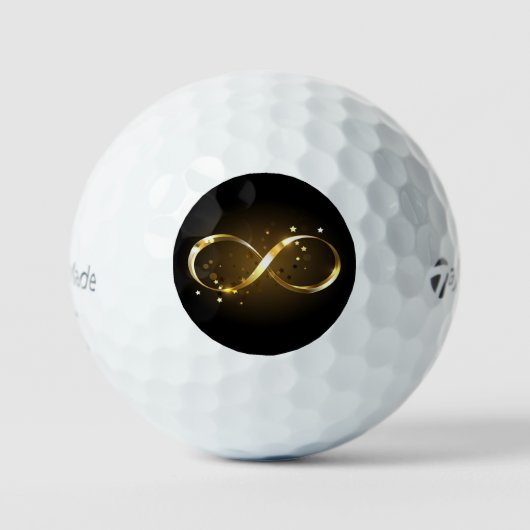 Balles De Golf Symbole d'infini doré (Recto)