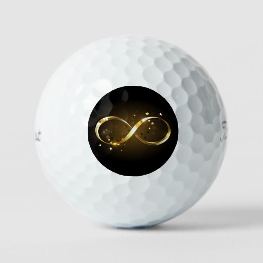 Balles De Golf Symbole d'infini doré (Recto)