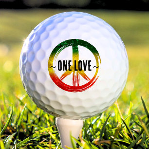 Balles De Golf SYMBOLE Jamaïcain One Love Rasta Color Peace