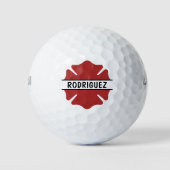 Balles De Golf Symbole logo rouge du pompier personnalisé (Devant)